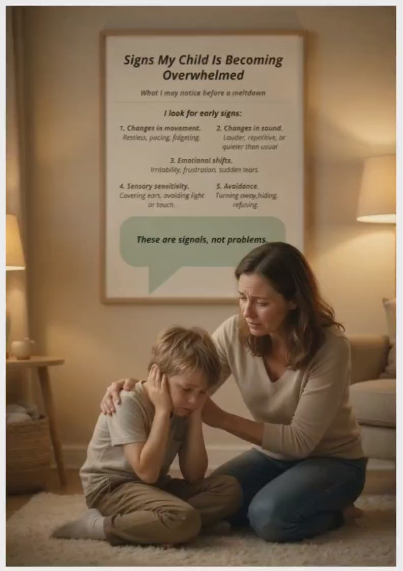 Signs My Child Is Becoming Overwhelmed – Autism Support Printable