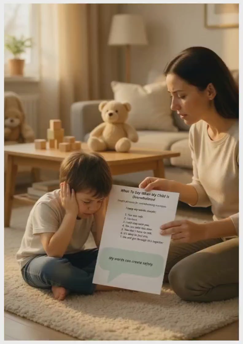 What To Say When My Child Is Overwhelmed – Autism Support Printable