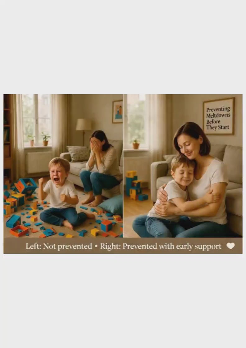 Preventing Meltdowns Before They Start | Autism Parenting Printable | Early Signs & Co-Regulation Support Sheet