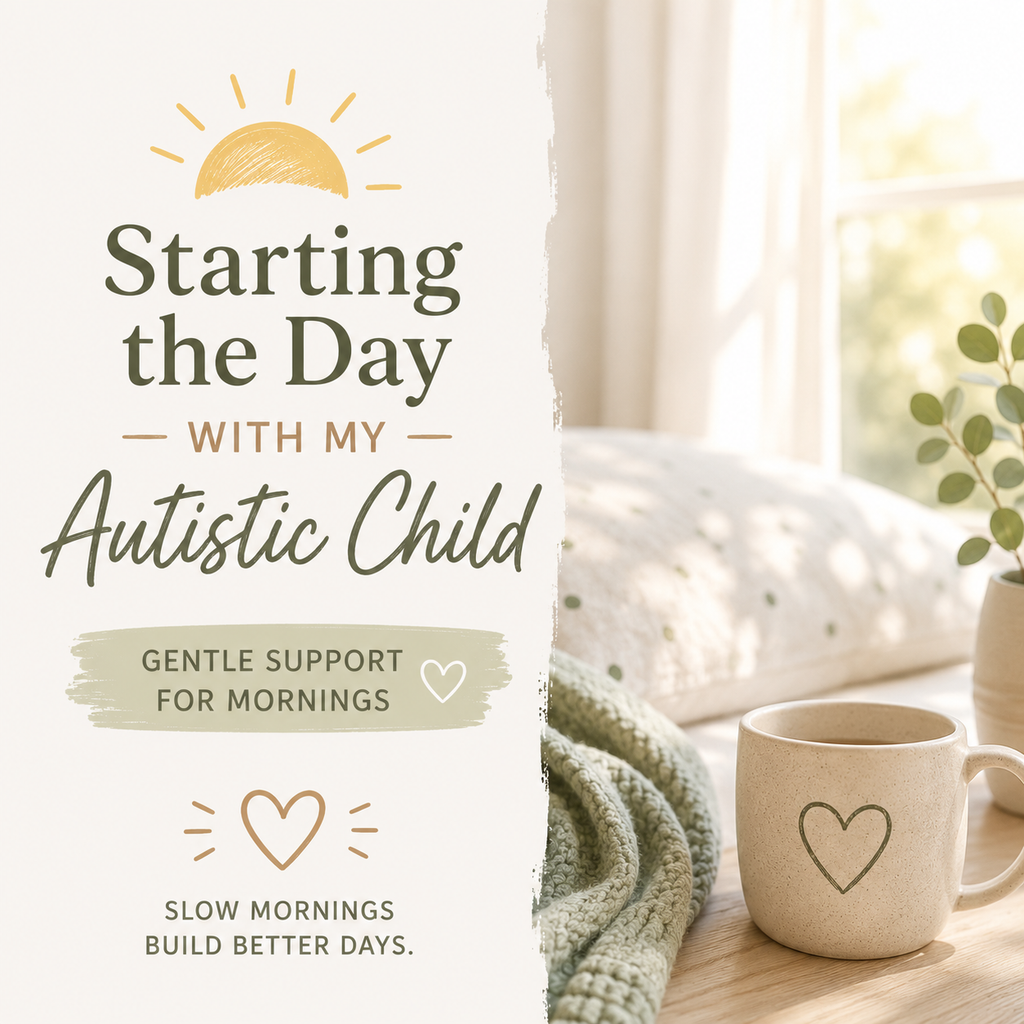 Starting The Day With My Autistic Child Printable | Gentle Autism Morning Routine Support | Calm Morning Transition Guide for Parents