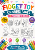 Fidget Toys Coloring Pages | Digital Download PDF
