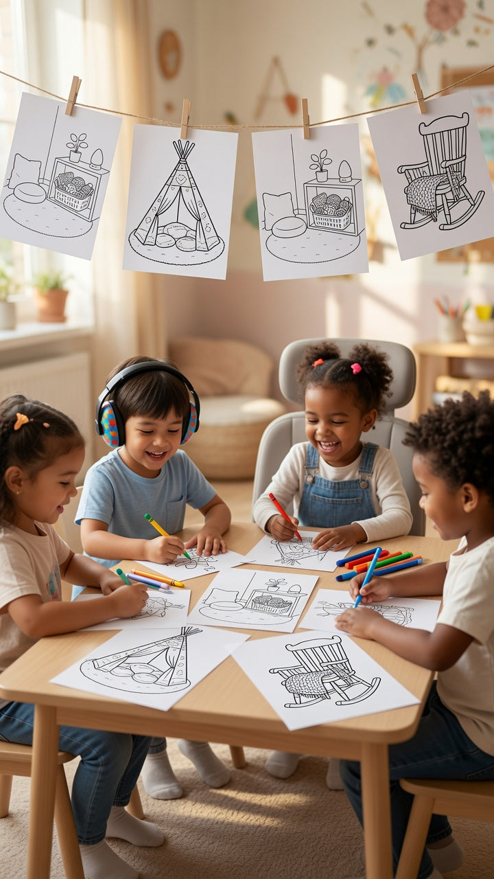 My Calm Corner Coloring Pages | Sensory-Friendly Coloring Book for Kids Ages 3–6