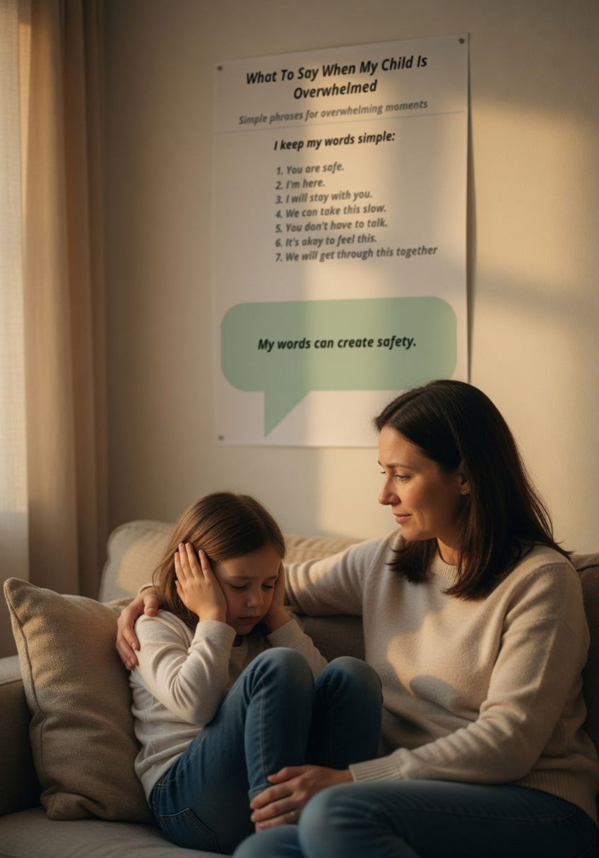 What To Say When My Child Is Overwhelmed – Autism Support Printable