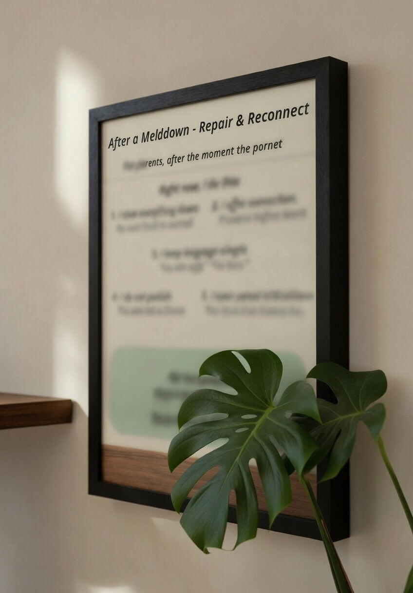 After a Meltdown – Repair & Reconnect Printable for Autism Parents