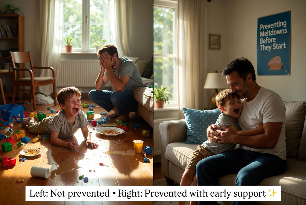 Preventing Meltdowns Before They Start | Autism Parenting Printable | Early Signs & Co-Regulation Support Sheet