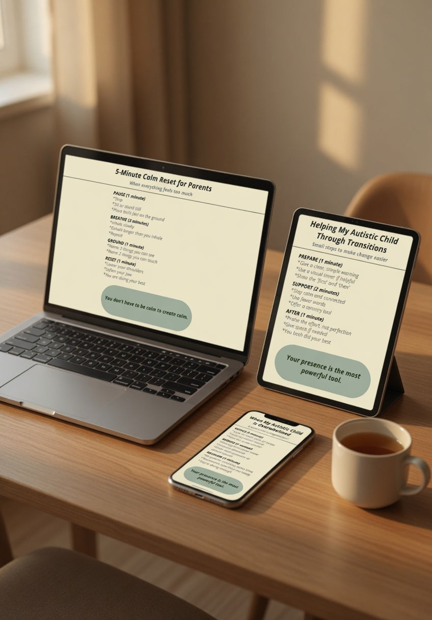 Autism Support Printable Bundle for Parents – Calm & Emotional Regulation Toolkit