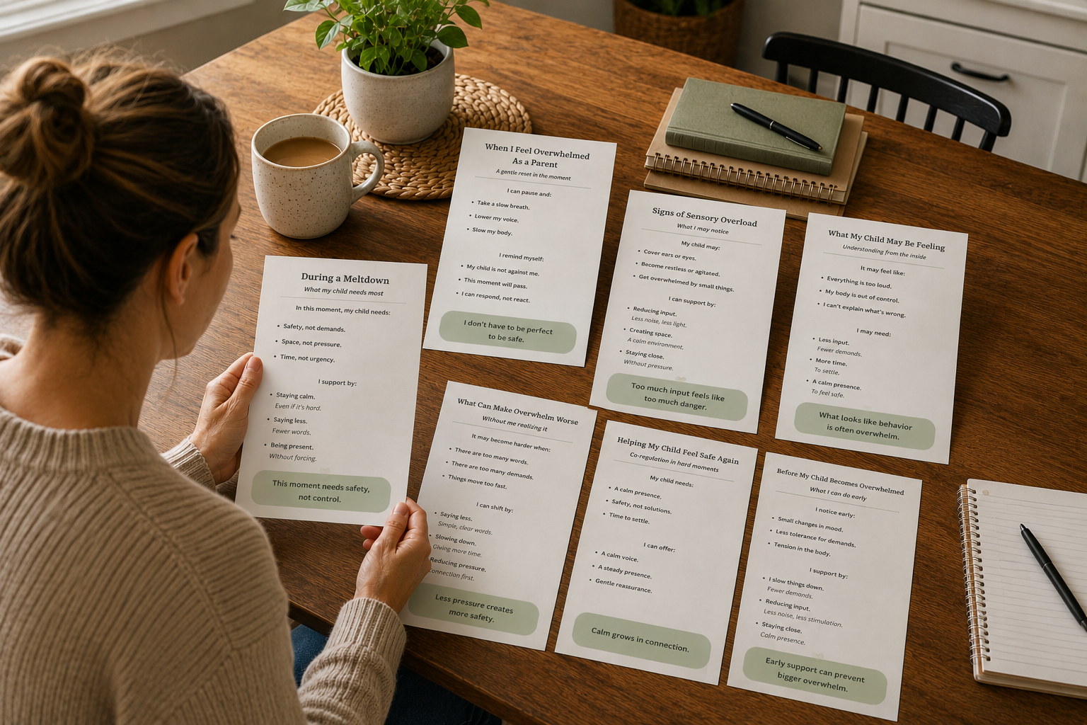 Emotional Support Toolkit for Autism Parents | 7 Printable Co-Regulation Guides | Sensory Overload & Meltdown Support Bundle | Neurodivergent Parenting PDF