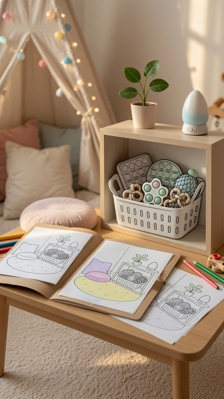 My Calm Corner Coloring Pages | Sensory-Friendly Coloring Book for Kids Ages 3–6