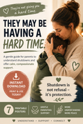 When My Child Shuts Down | Autism Shutdown Support Printable | Understanding Quiet Overwhelm