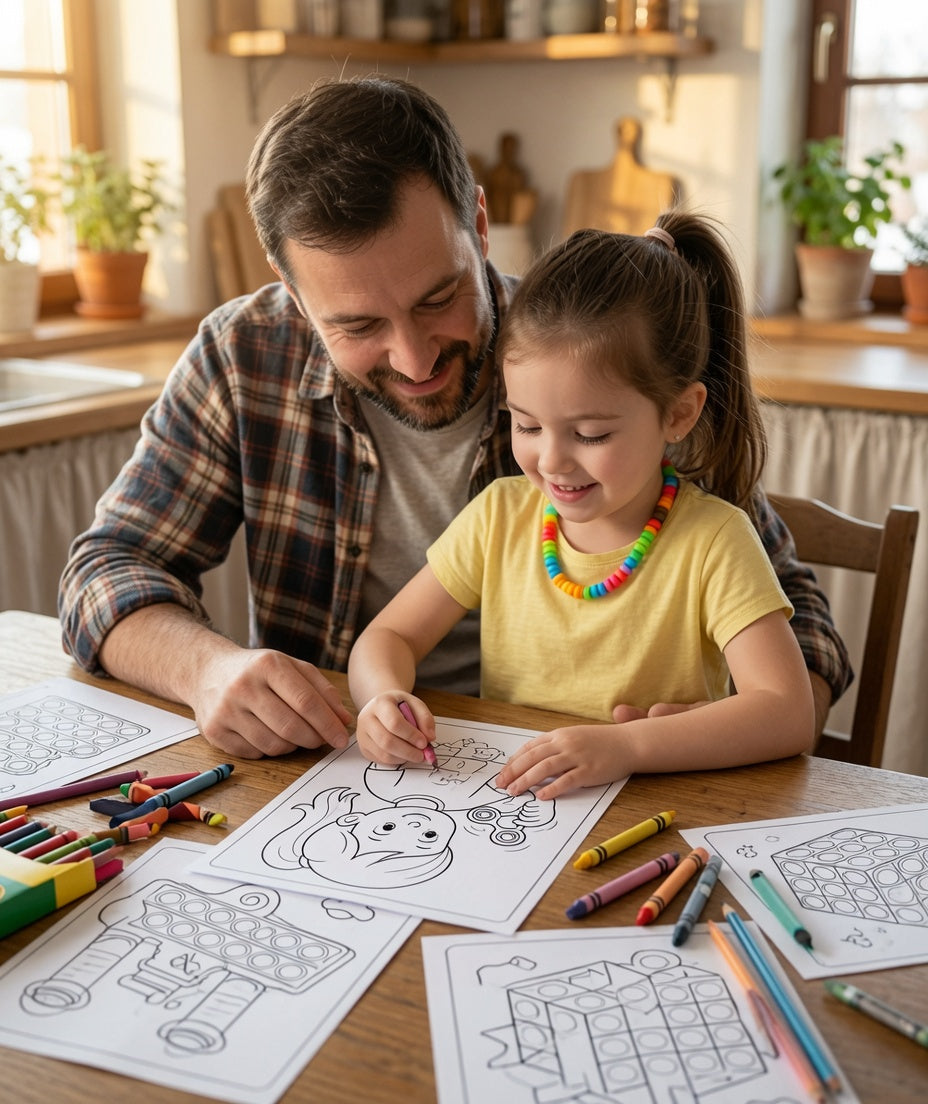 Fidget Toys Coloring Pages | Digital Download PDF