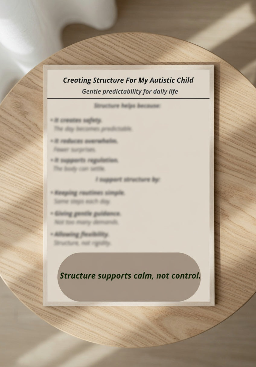 Creating Structure for My Autistic Child – Autism Support Printable