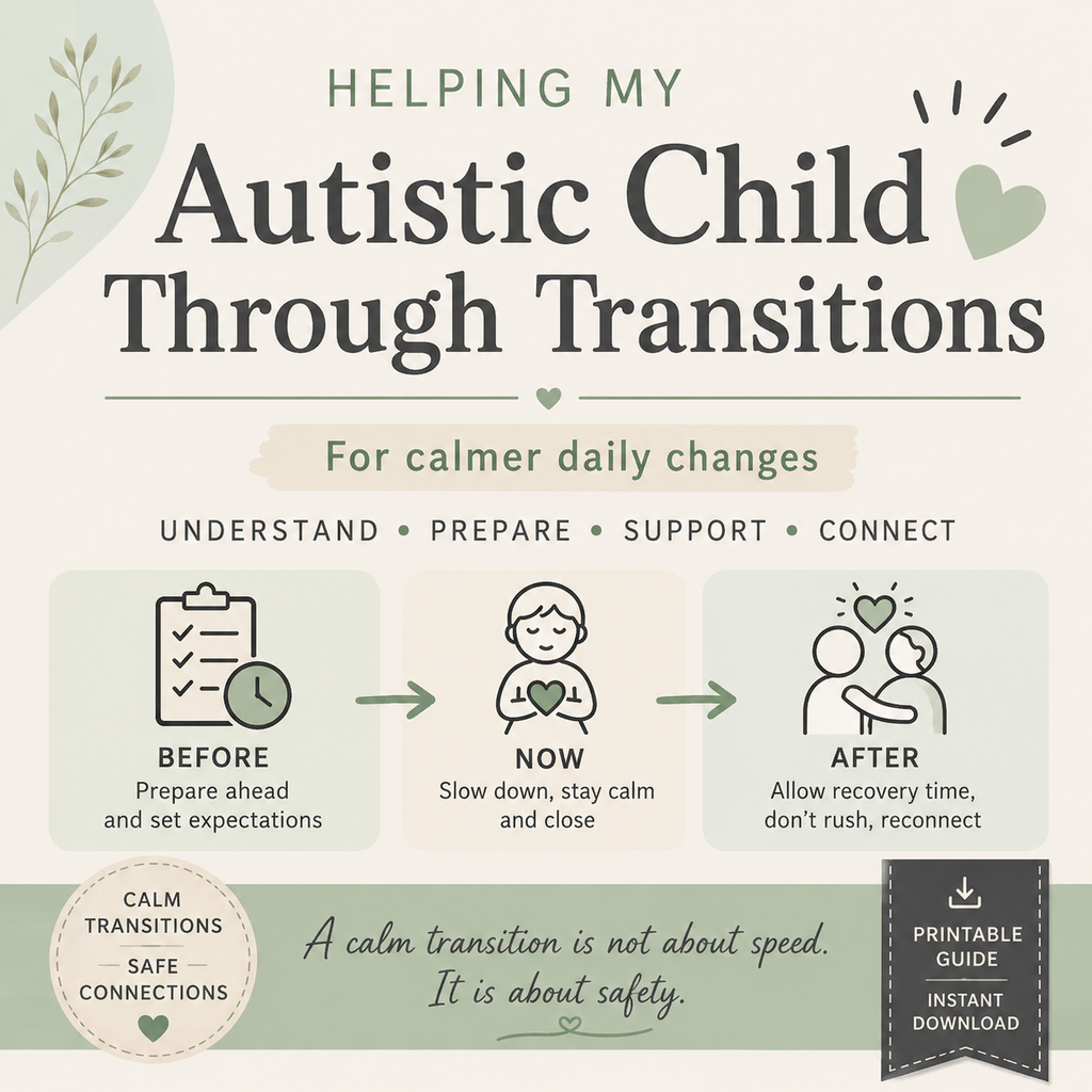 Helping My Autistic Child Through Transitions – Printable Support Guide