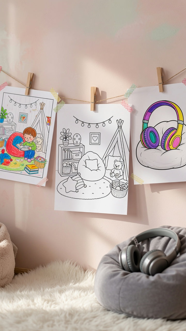 My Calm Corner Coloring Pages | Sensory-Friendly Coloring Book for Kids Ages 3–6