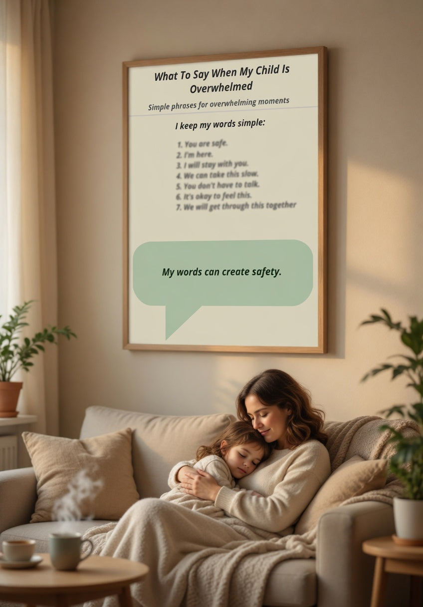 What To Say When My Child Is Overwhelmed – Autism Support Printable