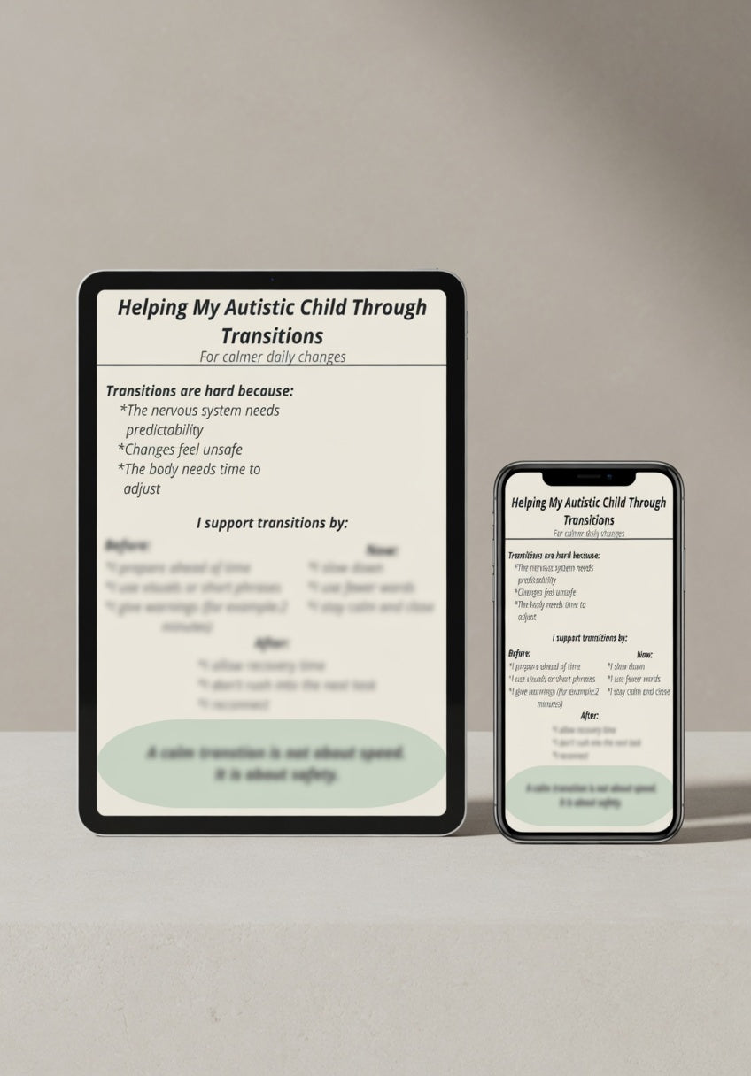 Helping My Autistic Child Through Transitions – Printable Support Guide