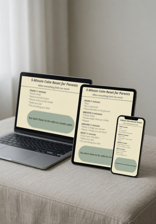 5-Minute Calm Reset for Parents – Printable Emotional Regulation Tool