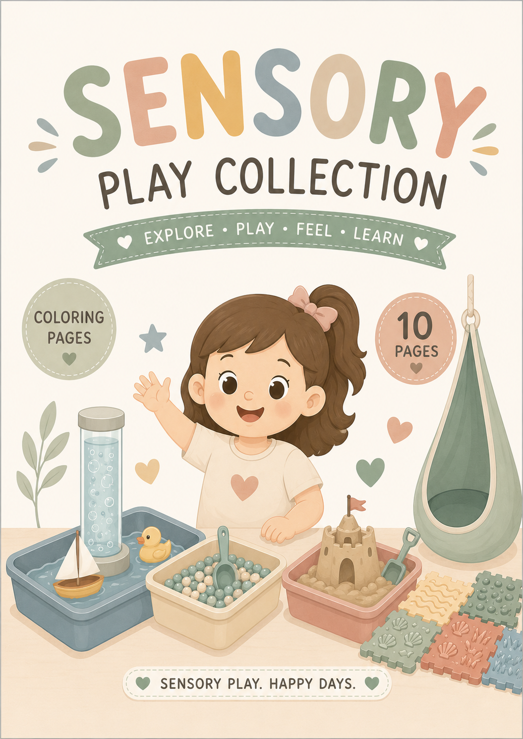 Sensory Play Coloring Pages | 10 Printable Coloring Pages for Kids (Ages 3–6)