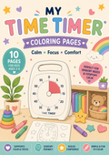 My Time Timer Coloring Pages | 10 Printable Sensory Coloring Sheets for Kids