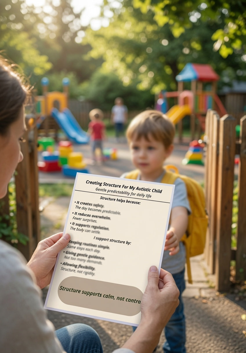 Creating Structure for My Autistic Child – Autism Support Printable