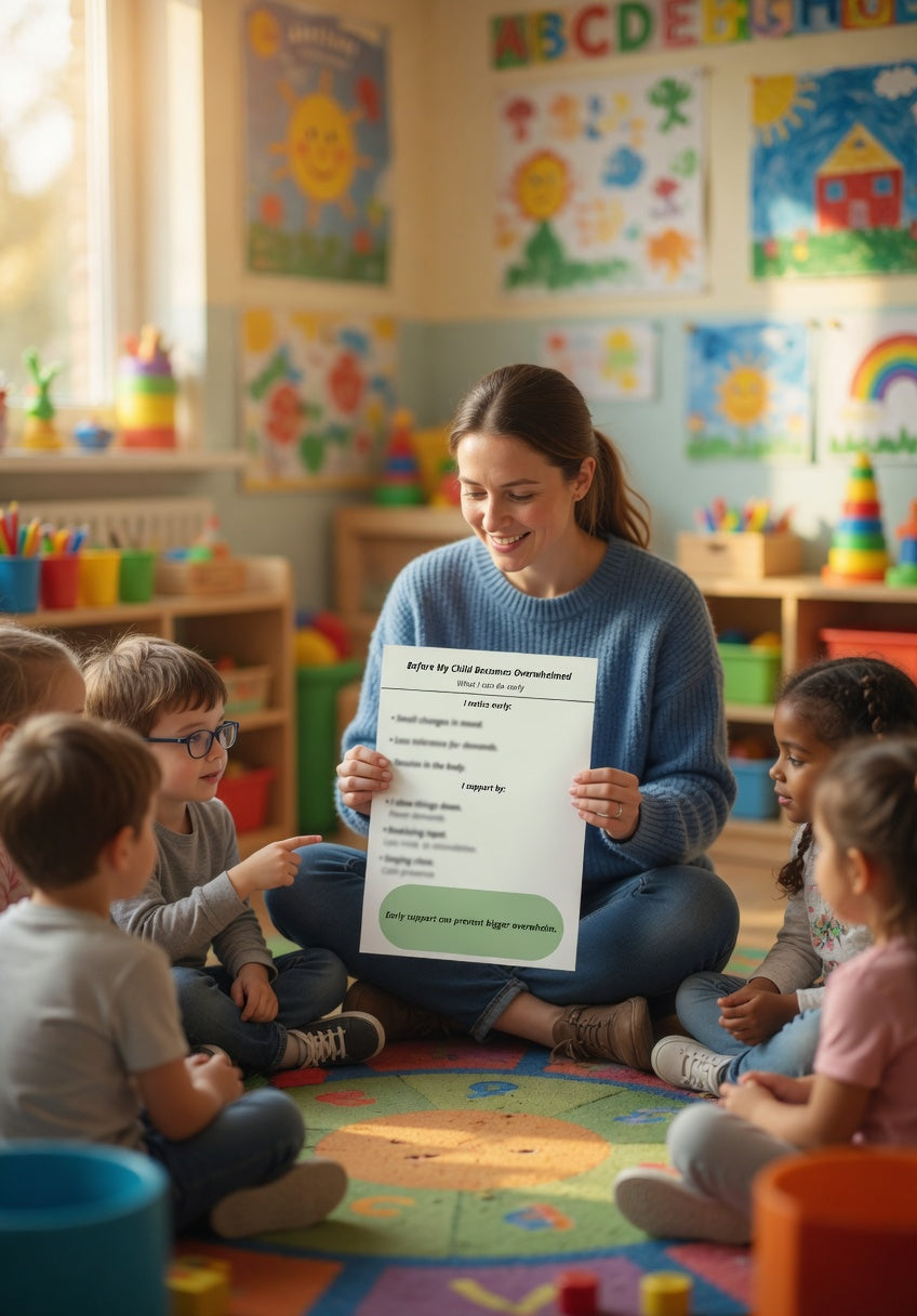Before My Child Becomes Overwhelmed Printable | Early Sensory Support Guide for Autism Parents | Emotional Regulation PDF | Neurodivergent Parenting Tool