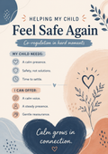 Helping My Child Feel Safe Again Printable | Co-Regulation Support Guide for Autism Parents | Emotional Regulation PDF | Neurodivergent Parenting Tool