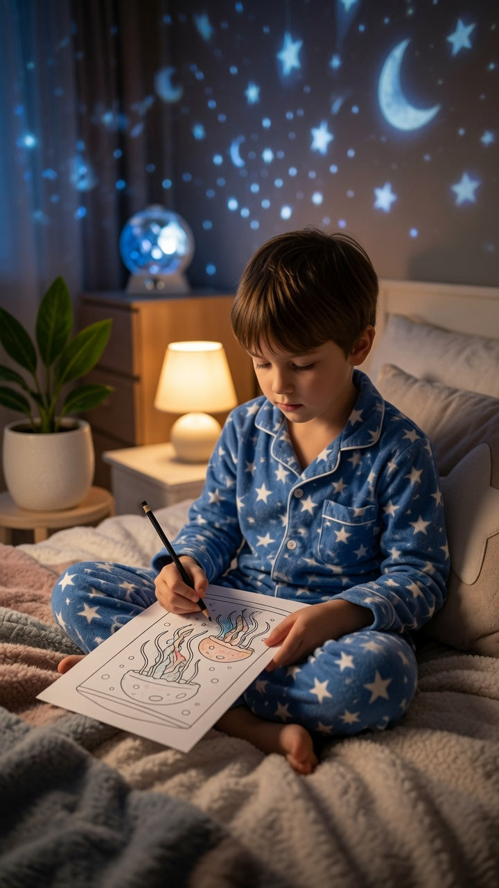 Visual Calming Lights Coloring Pages | 10 Printable Sensory Coloring Sheets for Kids | Autism Calm Corner Activity PDF