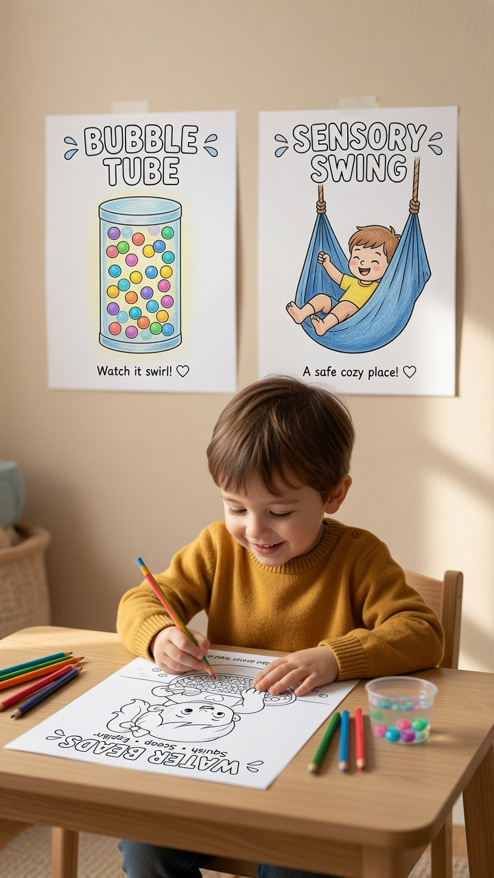 Sensory Play Coloring Pages | 10 Printable Coloring Pages for Kids (Ages 3–6)