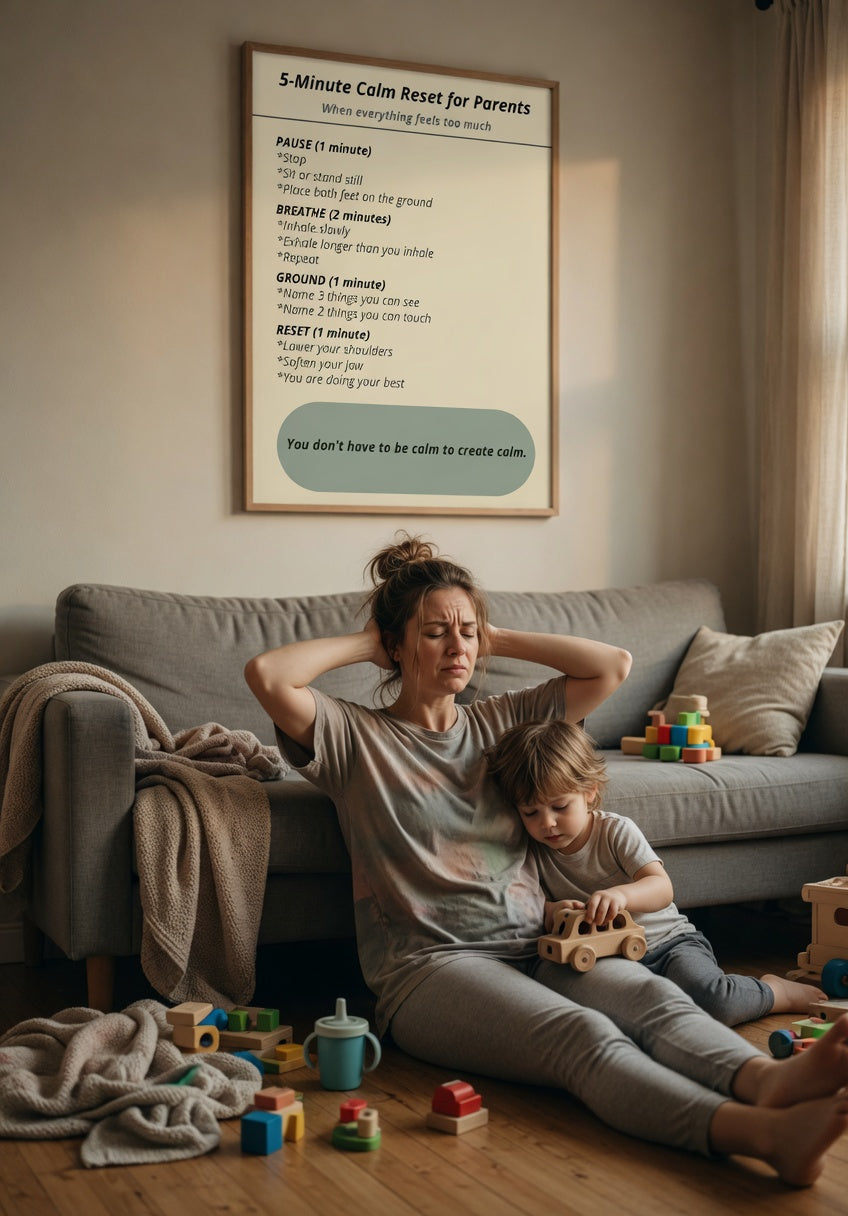5-Minute Calm Reset for Parents – Printable Emotional Regulation Tool