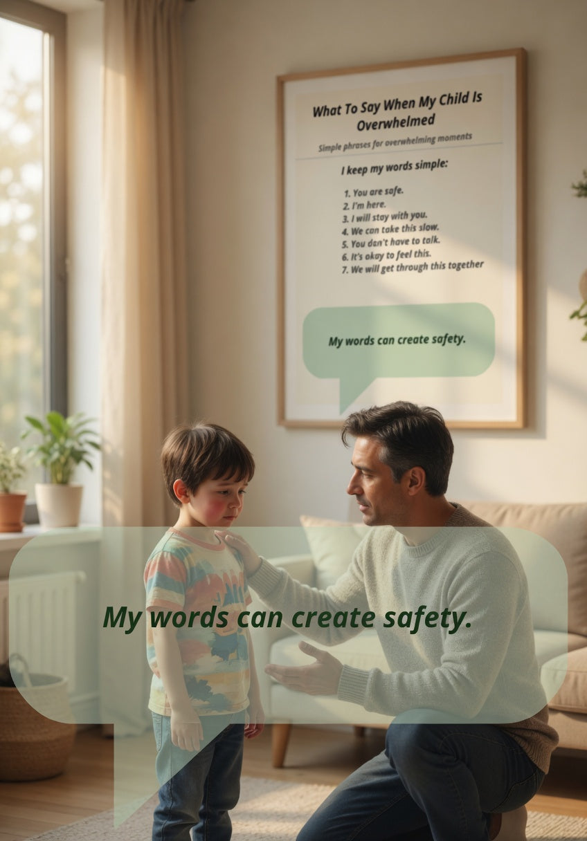 What To Say When My Child Is Overwhelmed – Autism Support Printable